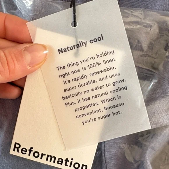 Reformation Dusty Blue Sleeveless Tank Dress - Picture 3 of 6